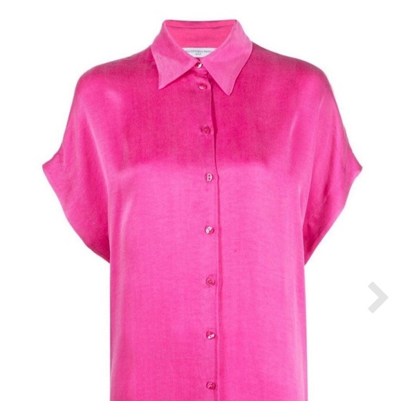 Maria Vittoria Paolillo (MVP) Fuchsia Silk Blouse size 40 (small) - Picture 2 of 8